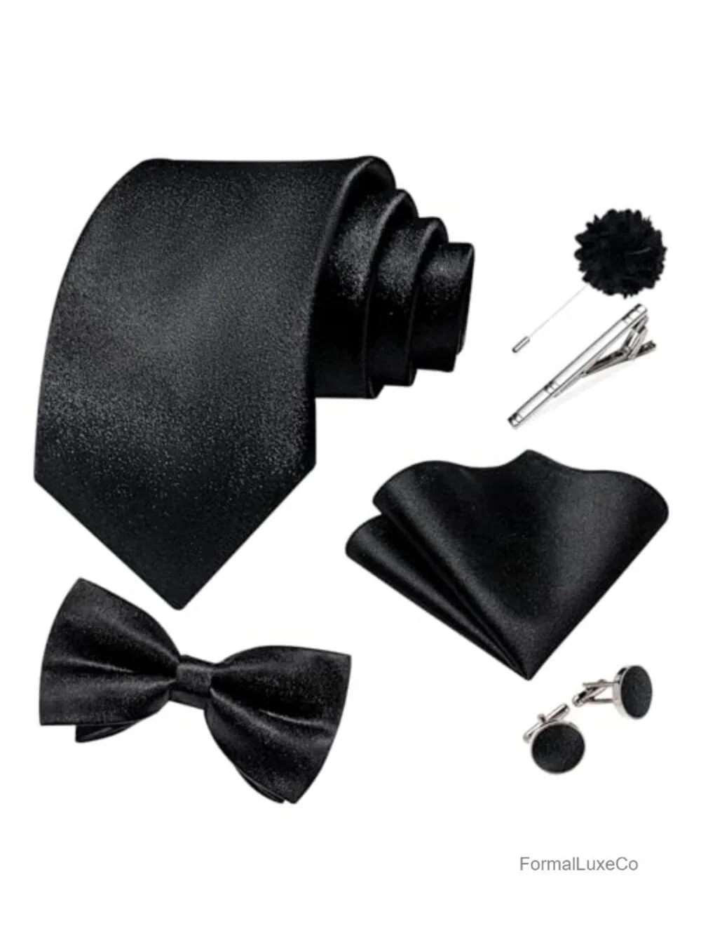 Mens Satin Vest Tie Set Shawl Collar 8 Piece Tuxedo Suit Waistcoat